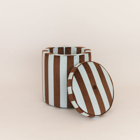 Pouf Listrado Amanhecer & Beijo Baiano