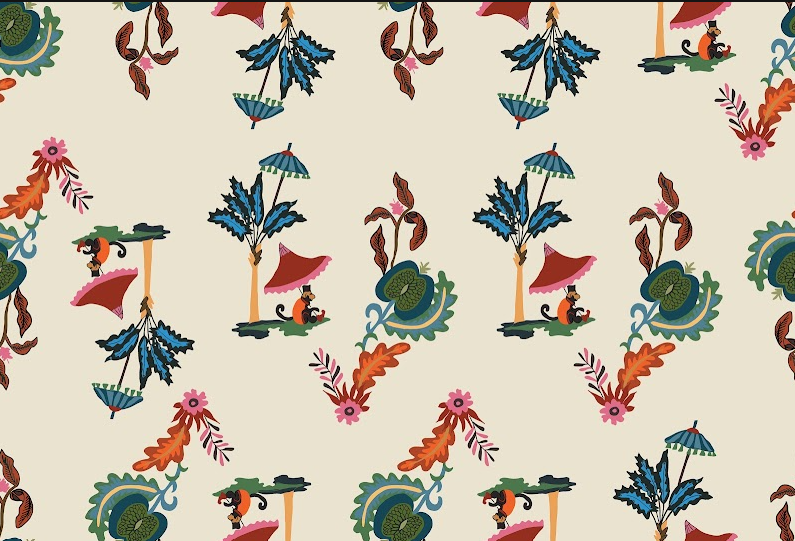 MONKEY TROPIC SOLTO I FUNDO BLUSH