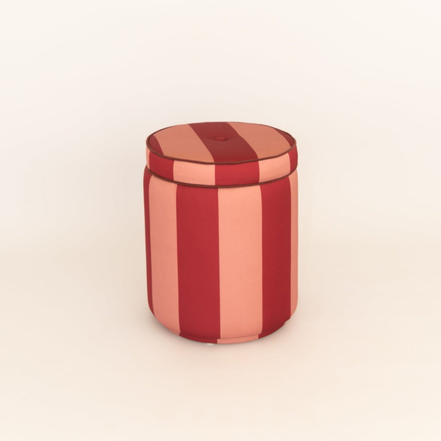 Pouf Listra Grossa Rosa Vintage & Vinho Tinto