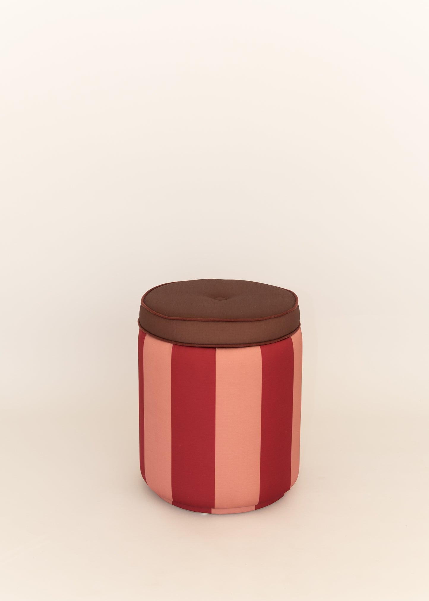 Pouf Listra Grossa Rosa Vintage & Vinho Tinto