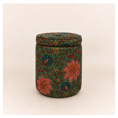 Ice &amp; Coffee Striped Pouf