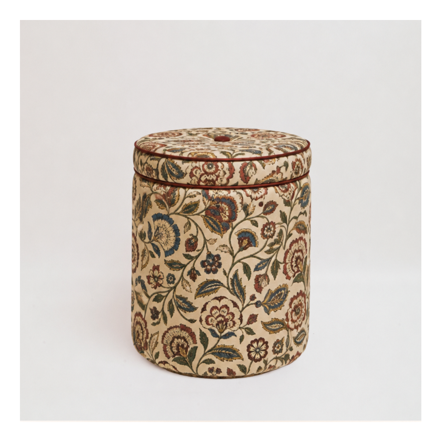 Ice &amp; Coffee Striped Pouf